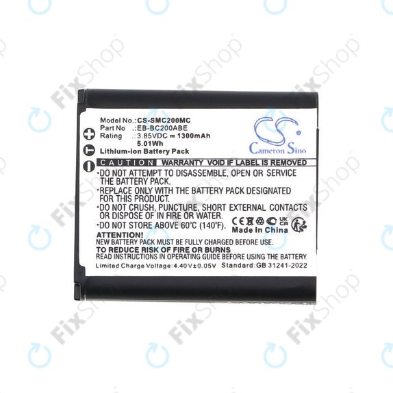 Baterie pro Samsung Gear 360, 1300mAh, Li-Ion, 3.85V, EB-BC200ABE, HQ