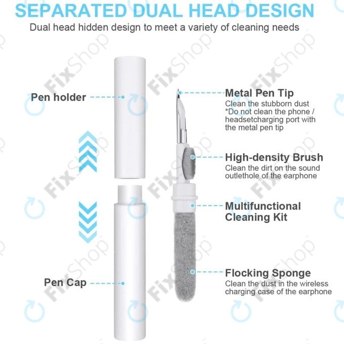 Čisticí pero pro bezdrátová sluchátka, bílé