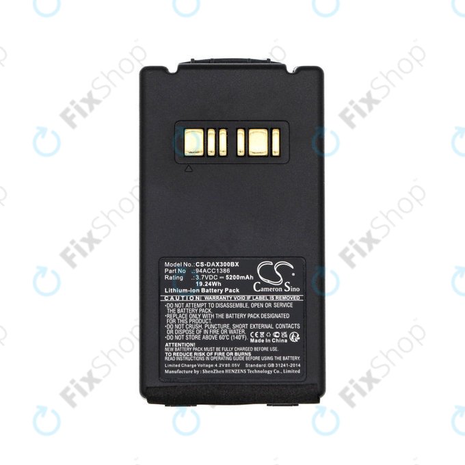 Baterie pro Datalogic Falcon X3, Falcon X3+, Falcon X4, 5200mAh, Li-Ion, 3.7V, 94ACC1386, HQ