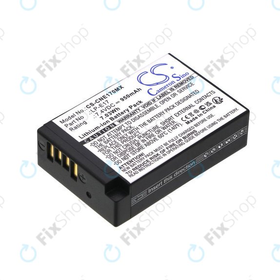 Baterie pro Canon EOS, 950mAh, Li-Ion, 7.4V, LP-E17, HQ