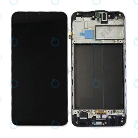 Samsung Galaxy M30 M305F - LCD Displej + Dotykové Sklo + Rám (Black) - GH82-19347A, GH82-20624A Genuine Service Pack