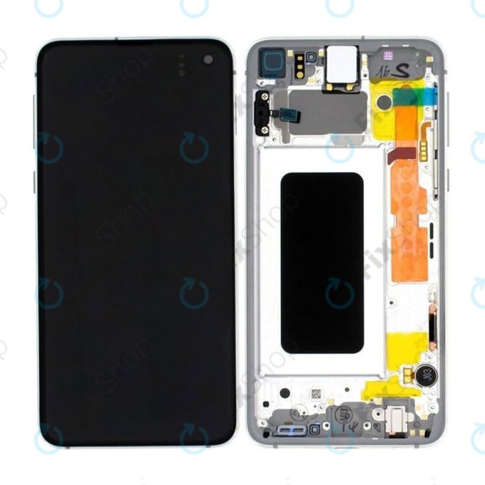 Samsung Galaxy S10e G970F - LCD Displej + Dotykové Sklo + Rám (Prism White) - GH82-18852B, GH82-18836B Genuine Service Pack