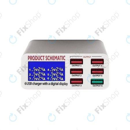 Product Schematic 896 - USB Servisní Nabíjecí Stanice s USB 3.0