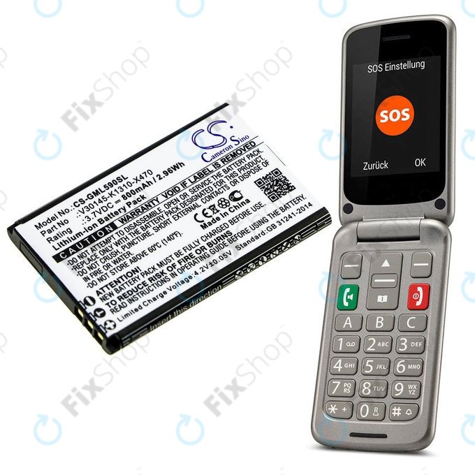 Baterie pro Saiet Lumina, Ready, Single, Brondi Amico Favoloso, Gigaset GI390, 590, 800mAh, Li-Ion, 3.7V, V30145-K1310-X470, HQ