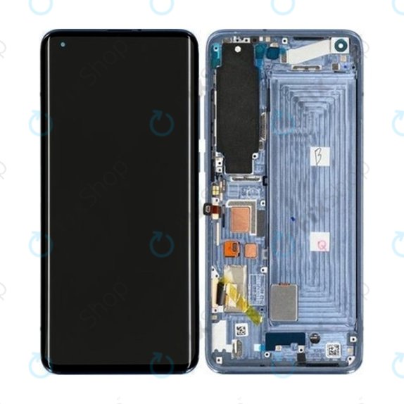 Xiaomi Mi 10 - LCD Displej + Dotykové Sklo + Rám (Twilight Grey) OLED