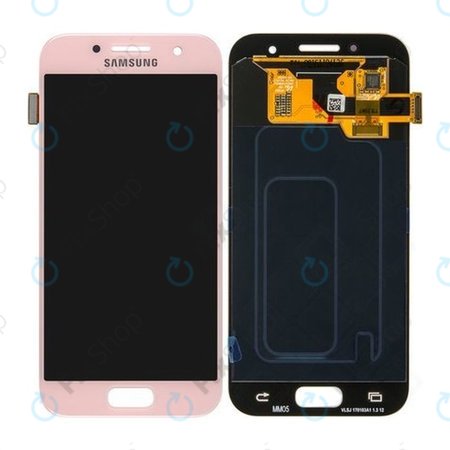 Samsung Galaxy A3 A320F (2017) - LCD Displej + Dotykové Sklo (Peach Cloud) - GH97-19732D, GH97-19753D Genuine Service Pack