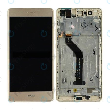 Huawei P9 lite - LCD Displej + Dotykové Sklo + Rám (Gold) TFT