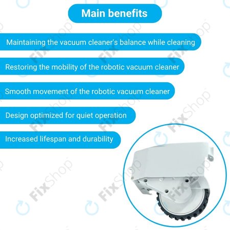 Roidmi EVE Plus - Kolo s Motorem (Pravé) (Bílé)