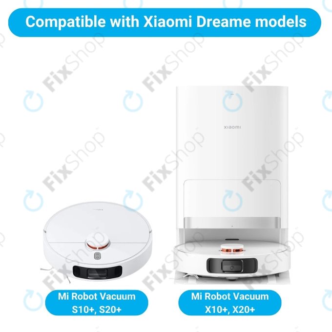 Sada náhradních dílů pro Xiaomi Mi Robot Vacuum S20+, S10+, X20+, X10+ (2x Hlavní kartáč, 4x Filtr, 4x Boční kartáč – černý)