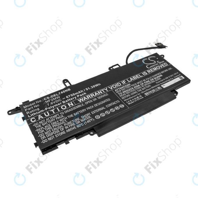 Baterie pro Dell Latitude 7310 2-in-1, 7400 2-in-1, 6750mAh, Li-Pol, 7.6V, NF2MW, HQ