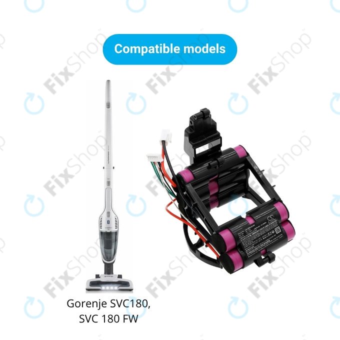 Gorenje SVC-series - Baterie 861789 Li-Ion 18.0V 3000mAh HQ