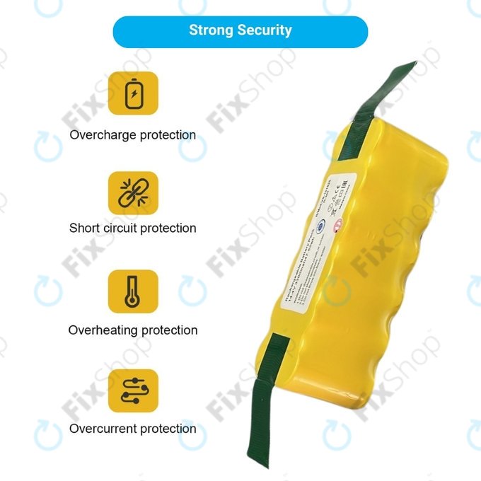 iRobot Roomba 500, 600, 700, 800, 900-series, R3, Scooba 450, Vileda 137173 - Baterie 11702, GD-Roomba-500, VAC-500NMH-33 Ni-MH 14.4V 3300mAh