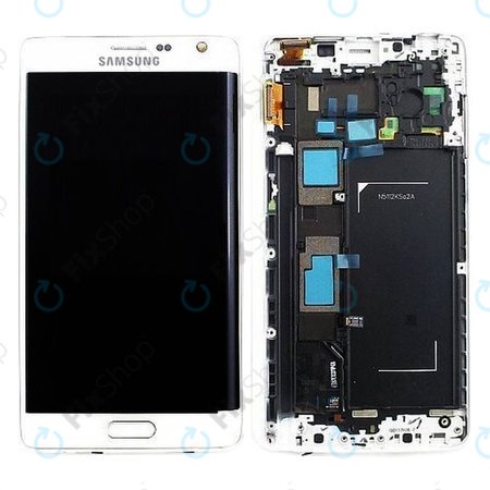 Samsung Galaxy Note Edge N915FY - LCD Displej + Dotykové Sklo + Rám (White) - GH97-16636B Genuine Service Pack