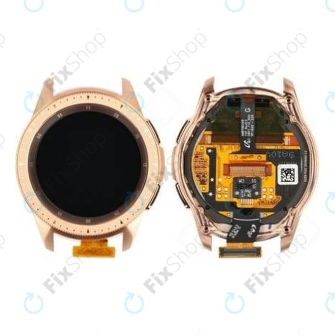 Samsung Galaxy Watch 42mm R810 - LCD Displej + Dotykové Sklo + Rám (Rose Gold) - GH97-22290B Genuine Service Pack