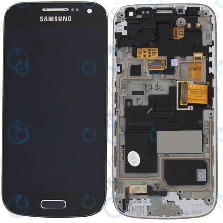 Samsung Galaxy S4 Mini Value I915i - LCD Displej + Dotykové Sklo + Rám (Black Mist) - GH97-16992C Genuine Service Pack
