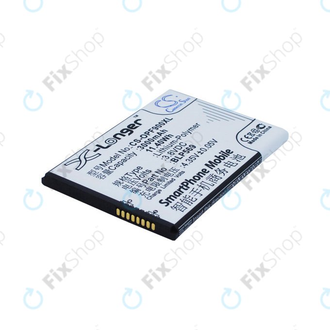 Baterie pro Oppo Find 7, 3000mAh, Li-Pol, 3.8 V, BLP569, HQ