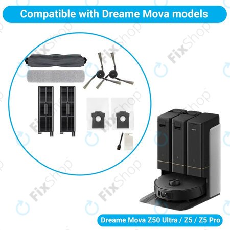 Xiaomi Dreame Mova Z50 Ultra, Z5, Z5 Pro - Kompletní set