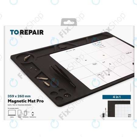 SBS - Magnetická podložka Pro na šroubky a drobné díly 4v1, černá