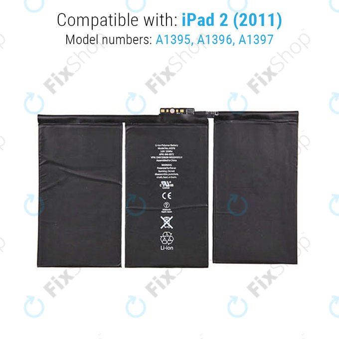 Apple iPad 2 - Baterie 6500mAh