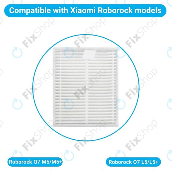 Prachový filtr, 2 ks pro Xiaomi Roborock Q7 M5, Q7 M5+, Q7 L5, Q7 L5+