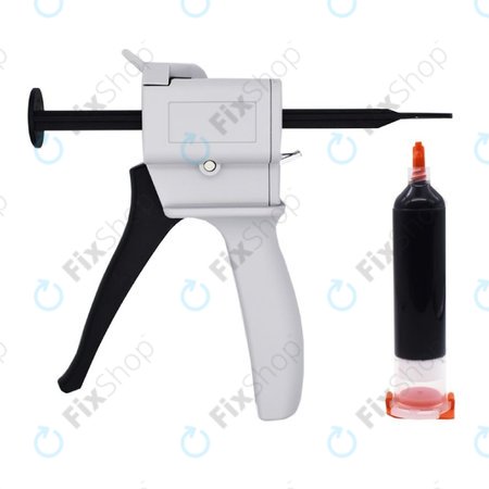 E-Fixit Black-8 - Strukturální Lepidlo na Zadní Skla, Kryty a Rámy + Lepící Pistole