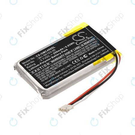 Baterie pro Garmin DashCam 45, DashCam 46, DashCam 55, DashCam 56, DashCam 66, 250mAh, Li-Pol, 3.7V, 361-00103-00, HQ