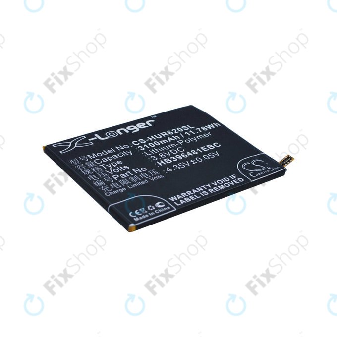 Baterie pro Huawei Ascend Y6 2, Honor 5a, Huawei G7 Plus, 3100mAh, Li-Pol, 3.8V, HB396481EBC, HQ