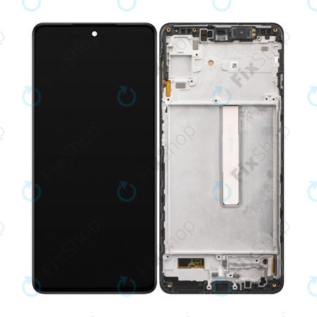 Samsung Galaxy M53 5G M536B - LCD Displej + Dotykové Sklo + Rám (Black) OLED