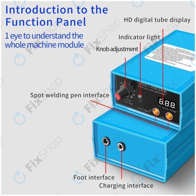 Docreate HPSW 5000W - Mini Svářečka Baterií (4000mAh)