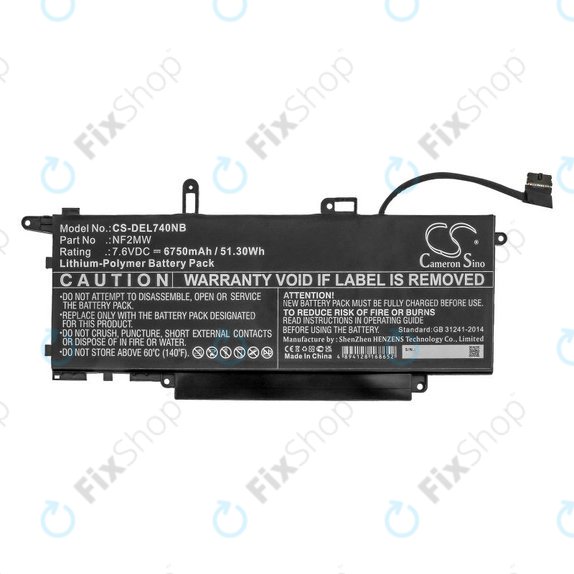 Baterie pro Dell Latitude 7310 2-in-1, 7400 2-in-1, 6750mAh, Li-Pol, 7.6V, NF2MW, HQ