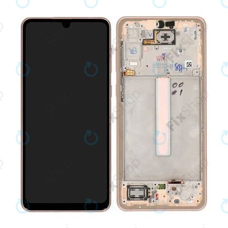 Samsung Galaxy A33 5G A336B - LCD Displej + Dotykové Sklo + Rám (Awesome Peach) - GH82-28143D, GH82-28144D Genuine Service Pack