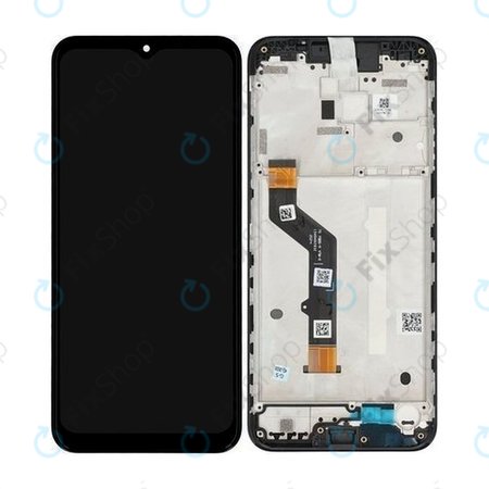Motorola Moto G9 Play - LCD Displej + Dotykové Sklo + Rám (Black) - 5D68C17397 Genuine Service Pack
