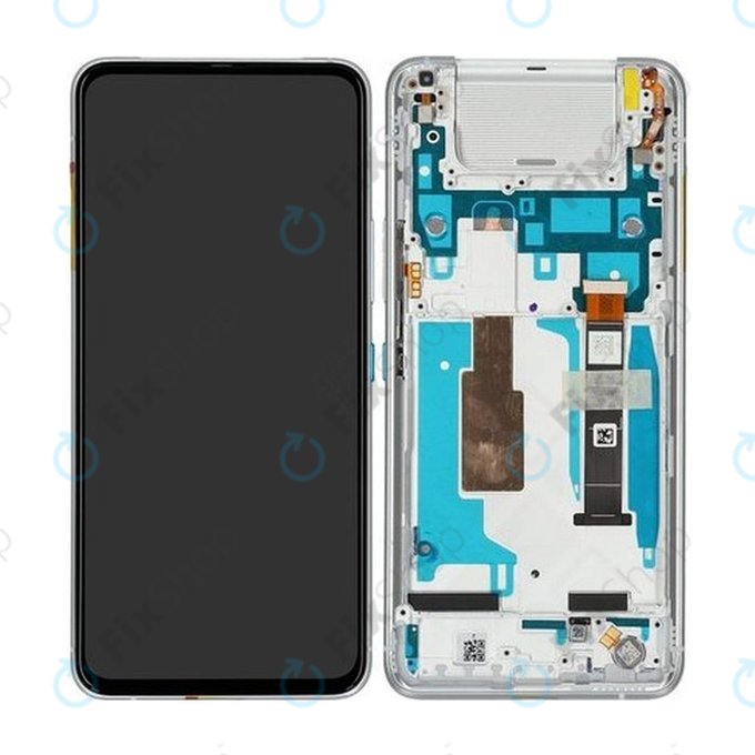 Asus Zenfone 8 Flip ZS672KS - LCD Displej + Dotykové Sklo + Rám (Glacier Silver) - 90AI0042-R20010 Genuine Service Pack