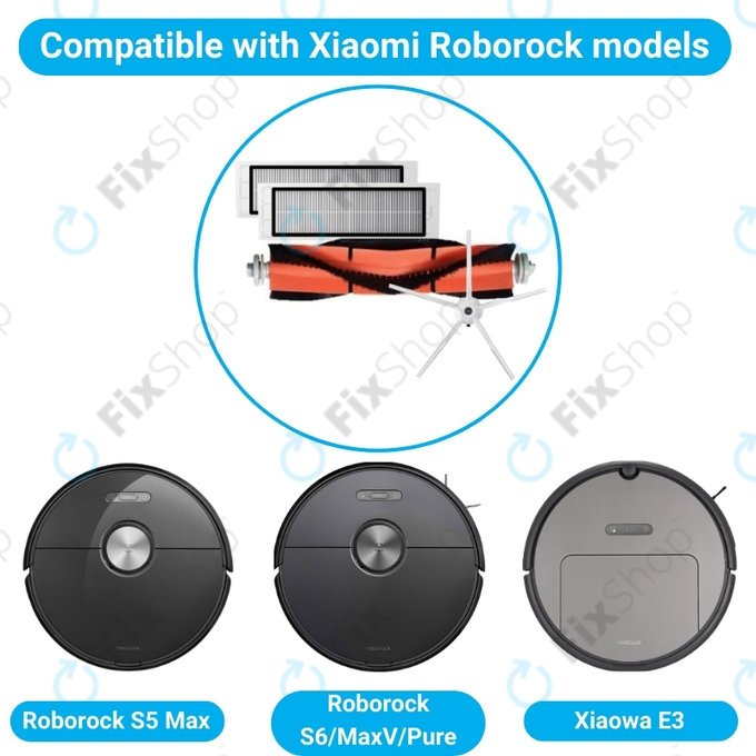 Xiaomi Roborock S5 Max, S6, S6 MaxV, S6 Pure, Xiaowa E3 - Standardní Set (Bílý)