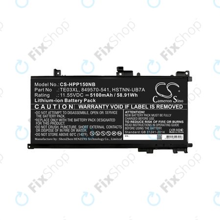 Baterie pro HP Omen 15, Pavilion 15, WASD 15, 5100mAh, Li-Ion, 11.55V, TE03XL, HQ