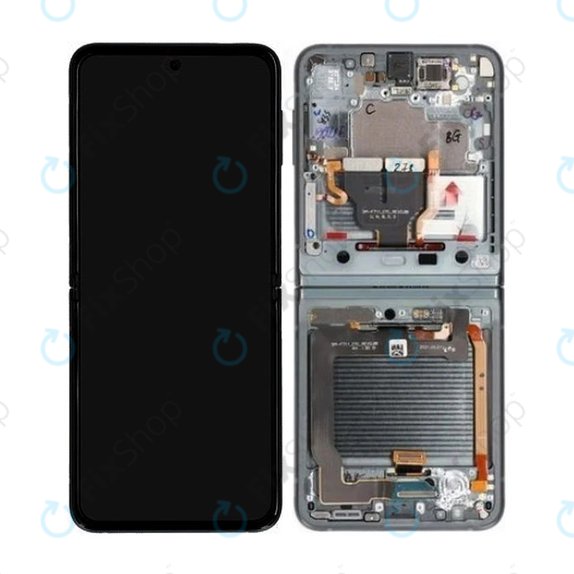 Samsung Galaxy Z Flip 3 F711B - LCD Displej + Dotykové Sklo + Rám (Green) - GH82-26273C Genuine Service Pack