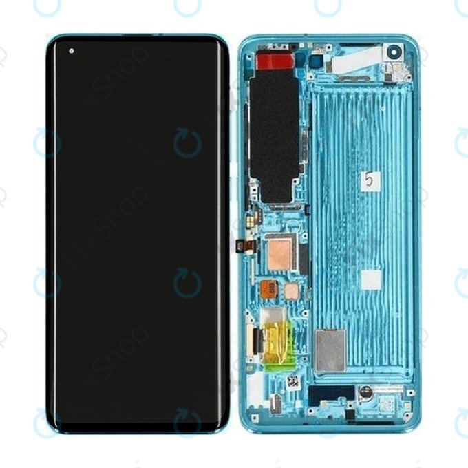 Xiaomi Mi 10 M2001J2G - LCD Displej + Dotykové Sklo + Rám (Coral Green) - 56000600J200 Genuine Service Pack
