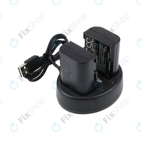 Baterie 2 ks s nabíječkou pro Canon EOS 5D Mark II, EOS 7D, 2000mAh, Li-Ion, 7.4V, LP-E6, HQ