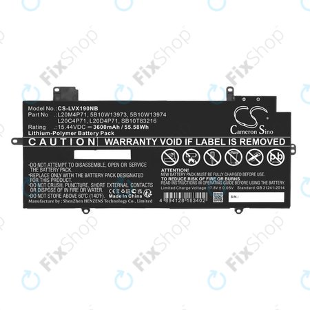Baterie pro Lenovo Thinkpad X1 Carbon G9, G10, X1 Yoga Gen 6, 7, 3600mAh, Li-Pol, 15.44V, 5B10W13973, HQ