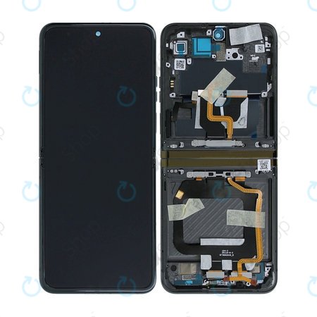 Motorola Razr 40 Ultra - LCD Displej + Dotykové Sklo + Rám (Infinite Black) - 5D68C22606 Genuine Service Pack