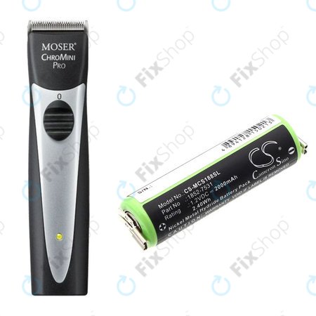 Baterie pro Moser Easy Style 1881, 2000mAh, Ni-MH, 1.2V, 1852-7531, HQ