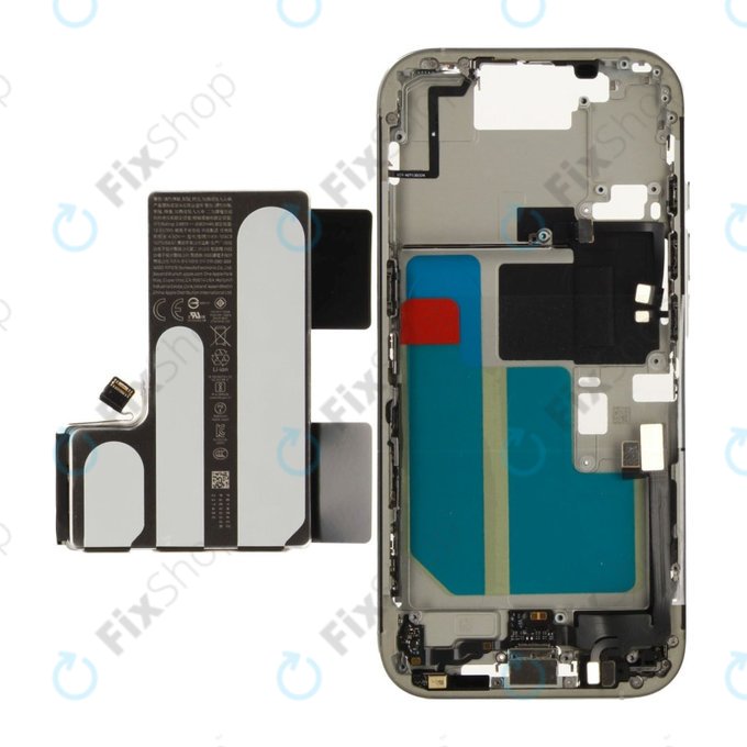 Střední Rám s Baterií pro iPhone 16 Pro | White Titanium | ZD076-00690 | Genuine Apple