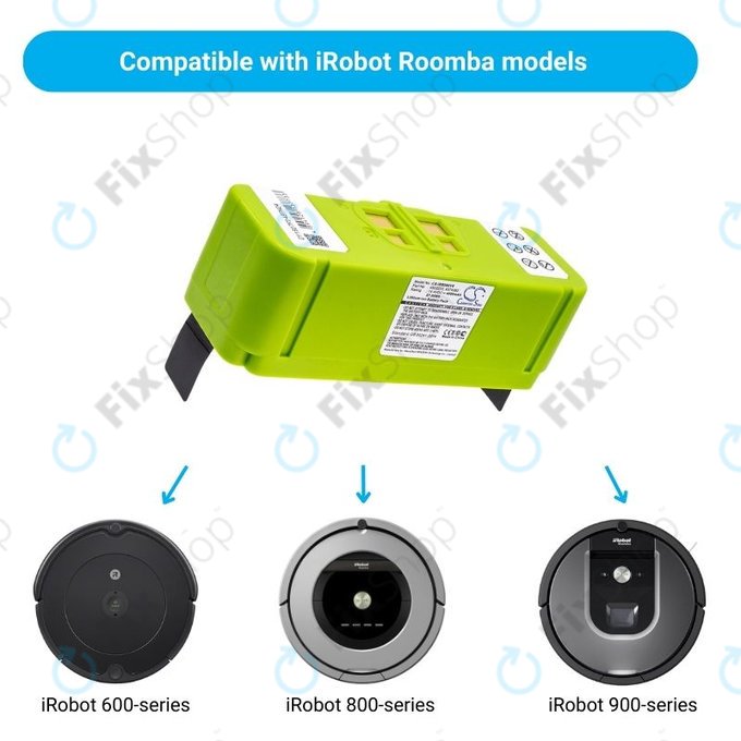 iRobot Roomba 600, 800, 900-series - Baterie 4502233, 4374392, 2130LI Li-Ion 14.4V 4000mAh HQ