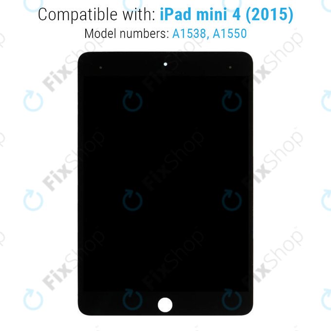 Apple iPad Mini 4 - LCD Displej + Dotykové Sklo (Black) TFT