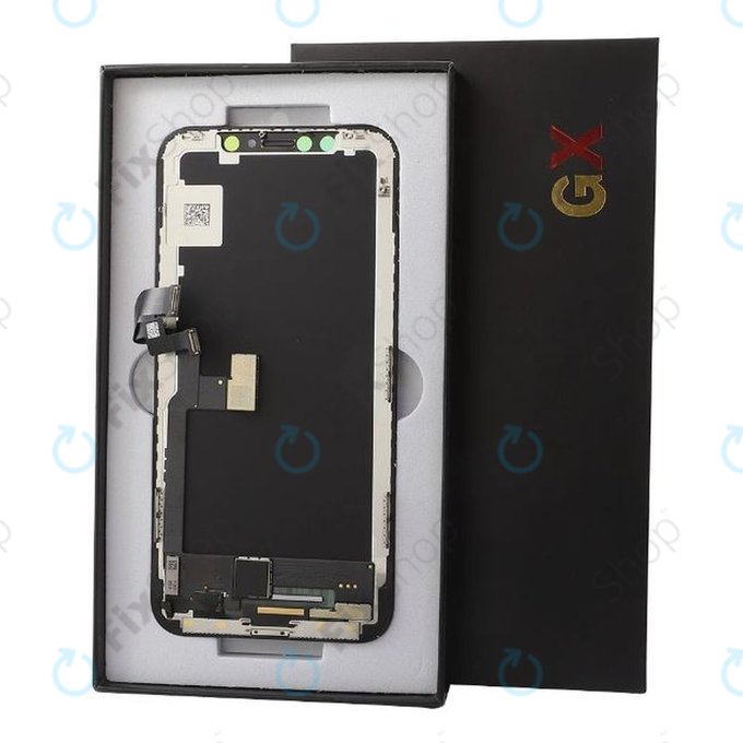 Displej Hard OLED pro iPhone XS Max, Dotykové sklo s rámem, FixPremium