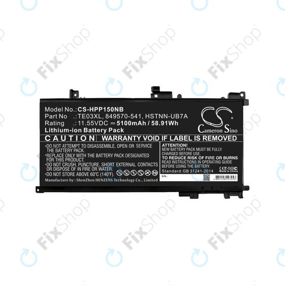 Baterie pro HP Omen 15, Pavilion 15, WASD 15, 5100mAh, Li-Ion, 11.55V, TE03XL, HQ