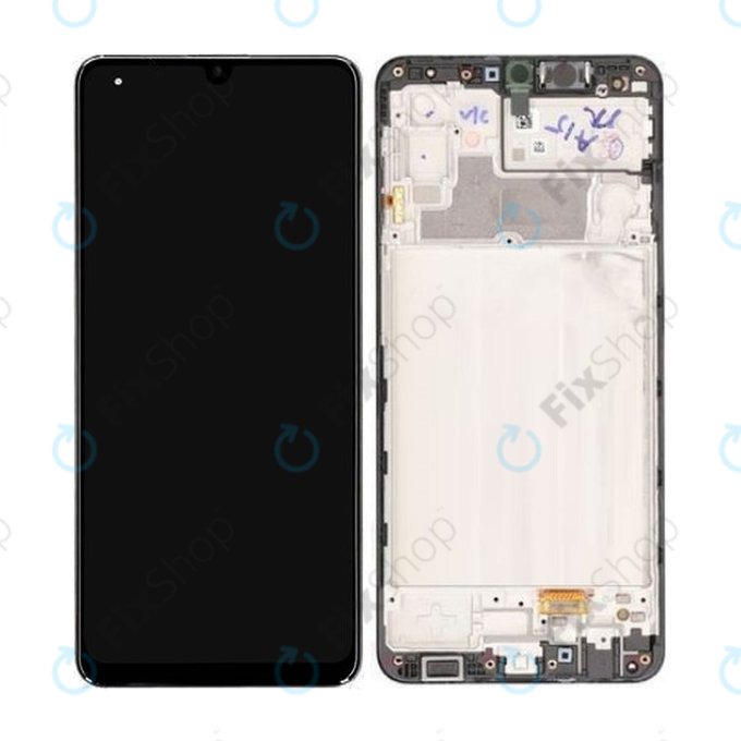 Samsung Galaxy M32 M325F - LCD Displej + Dotykové Sklo + Rám (Black) - GH82-25981A, GH82-26193A Genuine Service Pack