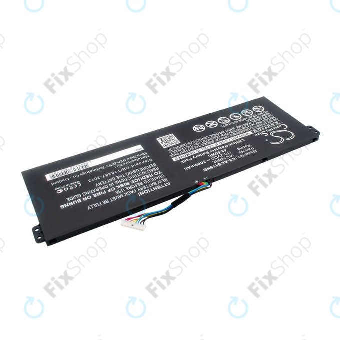 Baterie pro Acer Aspire 5, 7 E5, V3, Chromebook 11, 13, 15, 3000mAh, Li-Pol, 15.2V, AC14B18K, HQ