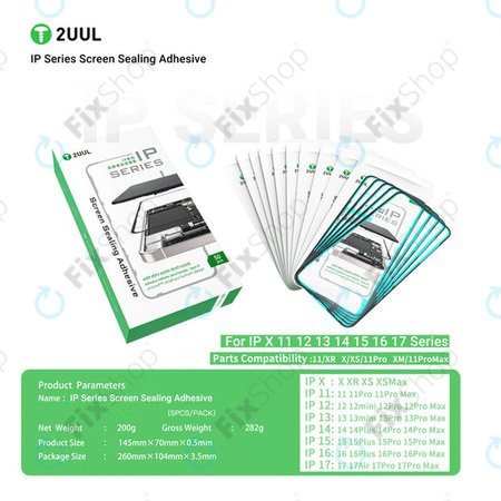 Těsnicí Lepka pod LCD Adhesive pro iPhone 12 Pro Max, 2UUL SA12PM, (5ks)