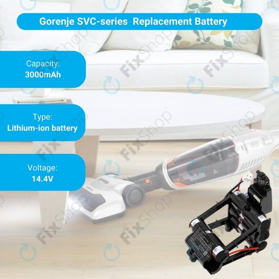 Gorenje SVC-series - Baterie 577276 Li-Ion 14.4V 3000mAh HQ